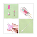 Luqu 3N1 Silicone Bottle Brush Set Pink, Long Handle Food-Grade Silicone