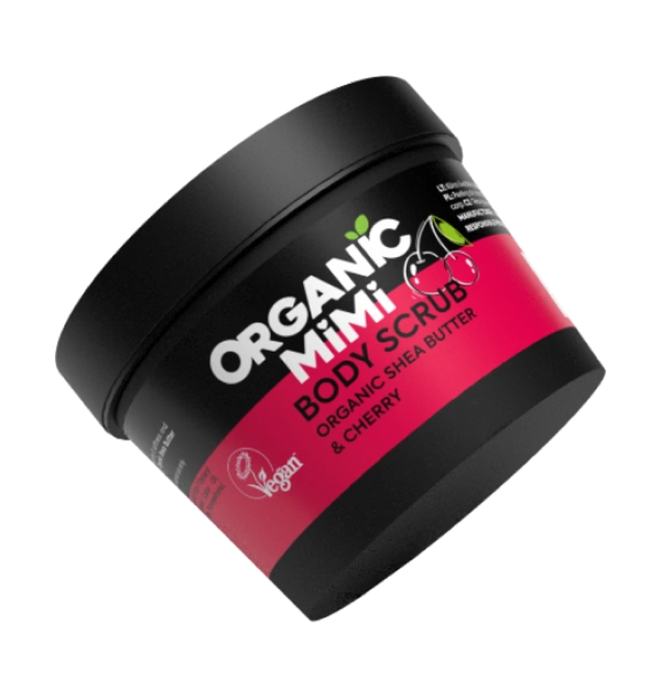 Organic Mimi Shea Butter & Cherry Body Scrub Exfoliating Moisturizer 120g