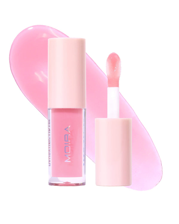 Moira Glow Getter Hydrating Lip Oil Glossy Finish Apricot, Jojoba & Coconut Oils 009 Bubble Pink