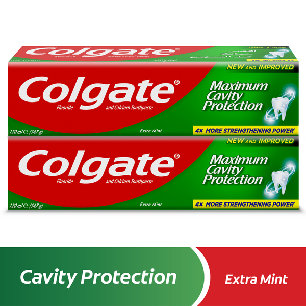 Colgate Cavity Protection Extra Mint Fluoride Toothpaste 2 x 120 ml