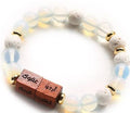 Min Maadan Alensan Opal Stone Bracelet with White Lava Beads and Wood Accents, 1 Piece