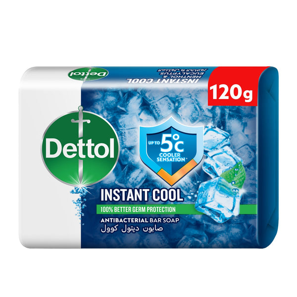 Dettol Instant Cool Bathing Soap Bar Menthol & Eucalyptus Scent 120g