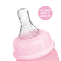 Luqu Glass Baby Bottle Silicone Coated Pink 60ml
