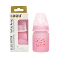 Luqu Glass Baby Bottle Silicone Coated Pink 60ml