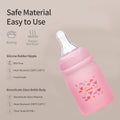 Luqu Glass Baby Bottle Silicone Coated Pink 60ml