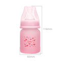 Luqu Glass Baby Bottle Silicone Coated Pink 60ml