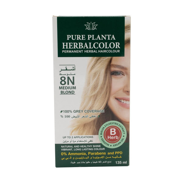 HERBATINT Herbal Hair Color Gel 8N Light Blond Ammonia-Free Permanent Color 135 ml