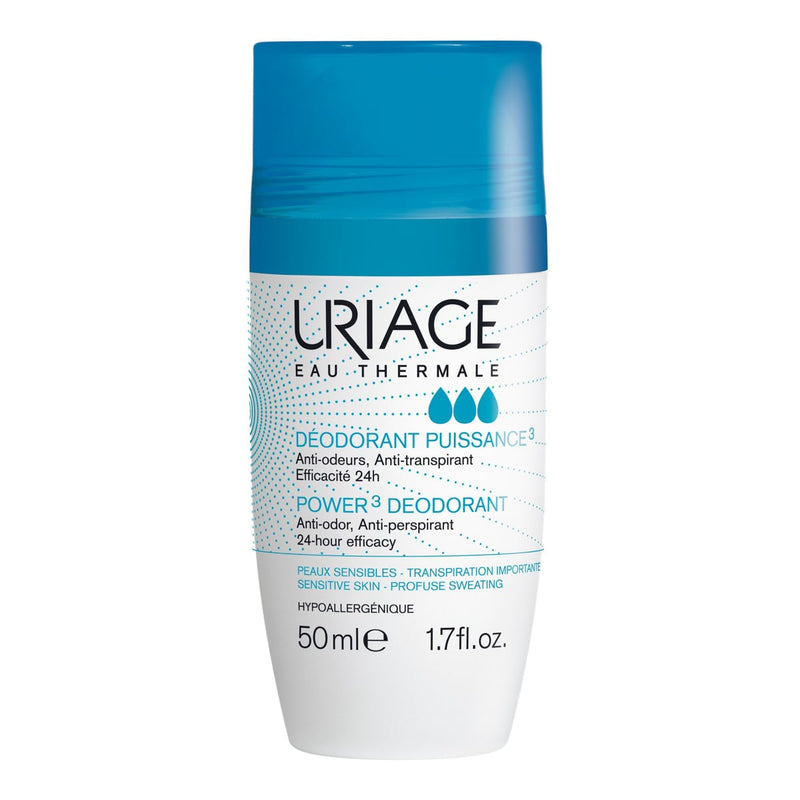 Uriage Deodorant Puissance Roll-On Clinical Strength Sweat Protection Aluminum Chlorohydrate 50 ml