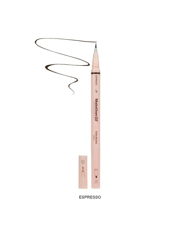 Makeover22 Pure 2-in-1 Eyebrow Pencil Spoolie Espresso PW03