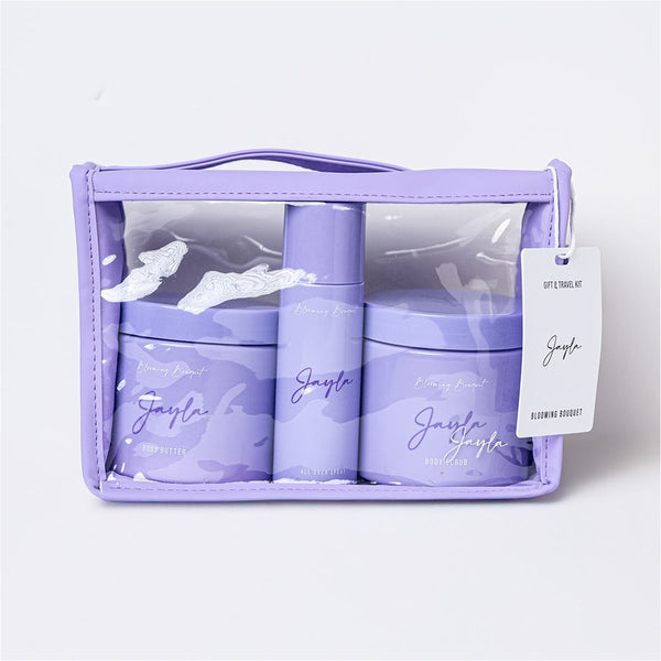 JAYLA Blooming Bouquet Body Care Set with Scrub, Butter and Body Spray