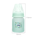 Luqu Glass Baby Bottle Silicone-Coated Borosilicate Glass Blue 60ml