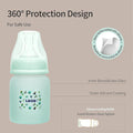 Luqu Glass Baby Bottle Silicone-Coated Borosilicate Glass Blue 60ml