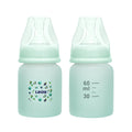 Luqu Glass Baby Bottle Silicone-Coated Borosilicate Glass Blue 60ml