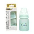 Luqu Glass Baby Bottle Silicone-Coated Borosilicate Glass Blue 60ml