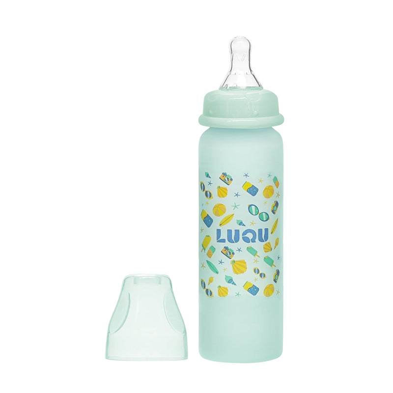 Luqu Glass Baby Bottle With Silicone Coating