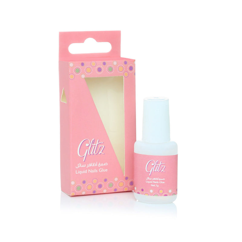 Glitz Nails Brush-On Nail Glue, Quick-Drying Artificial Nail Adhesive, 7g