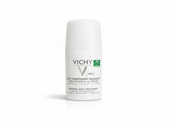 Vichy Deodorant Soothing Sensitive Skin Fragrance-Free Alcohol-Free 48-Hour Protection 50 ml