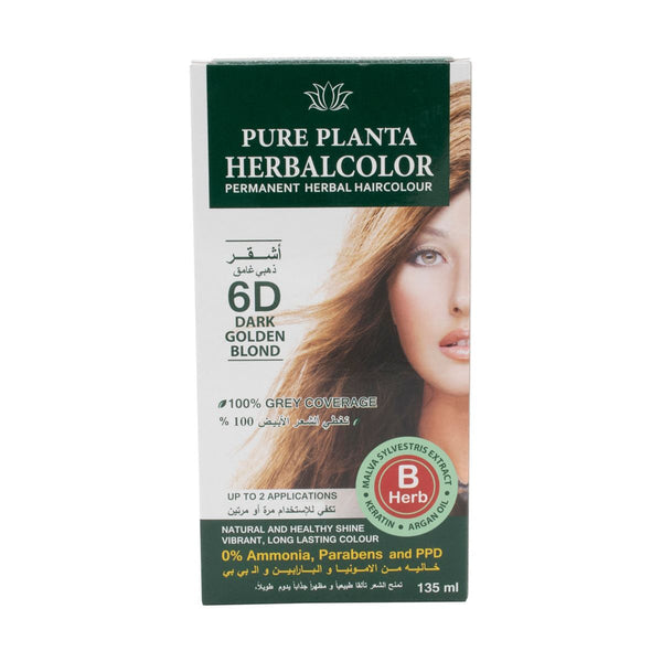 Herbatint Herbal Hair Color Gel Ammonia-Free 6D Dark Golden Blonde