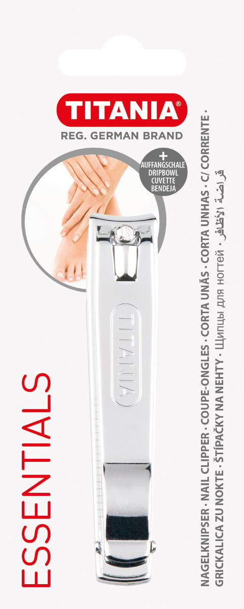 Titania Nail Clipper 1052/2 Large Silver Ergonomic Precision Nail Cutter