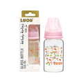 Luqu Glass Baby Feeding Bottle with Anti-Colic Air Ventilation System and Peristaltic Teat