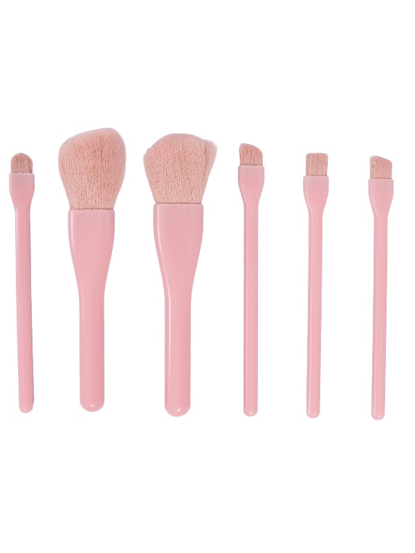 Ruby Face Makeup Brush Set Synthetic Bristles 6 Pieces Random Color