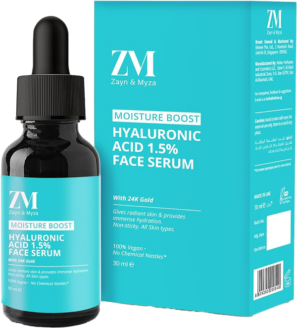 Zayn & Myza Hyaluraunic Acid 1.5% Face Serum with 24k Gold, 30 ml