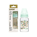 Luqu Best Glass Baby Bottle Borosilicate Glass AVS Anti-Colic Blue 120ml
