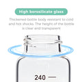 Luqu Best Glass Baby Bottle Borosilicate Glass AVS Anti-Colic Blue 120ml