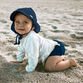 Green Sprouts Flap Sun Protection Hat UPF 50+ Navy 0/6 Months