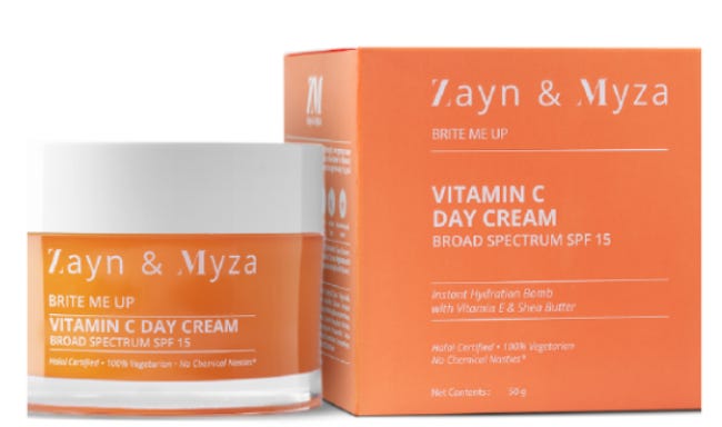 Zayn & Myza Vitamin C Day Cream Lightweight Moisturizing Formula SPF 15 50 ml