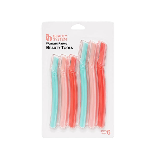 Beauty System Facial Hair Removal Razors Eyebrow Shaping Blades 6 Pieces