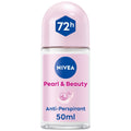 NIVEA Pearl & Beauty Roll-On Deodorant 72H Active Pearl Extract Avocado Oil 50ml