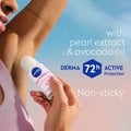 NIVEA Pearl & Beauty Roll-On Deodorant 72H Active Pearl Extract Avocado Oil 50ml