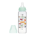 Luqu Glass Baby Bottle Blue BPA-Free Anti-Colic Teat