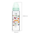 Luqu Glass Baby Bottle Blue BPA-Free Anti-Colic Teat