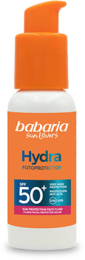 Babaria Hydra Sun Protection Face Fluid SPF 50+ Hyaluronic Acid Aloe Vera 40ml