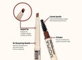 Moira Angled Brow Pencil Triangular Tip Spoolie Medium Brown 005 1 Pc