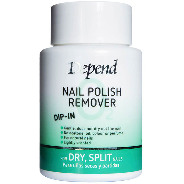 Depend Dip-In O2 Nail Polish Remover Acetone-Free For Dry, Split Nails 75 ml