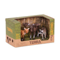 Terra by Battat Forest Animals Fox Moose Raccoon Realistic Figurine Set 3 Pieces
