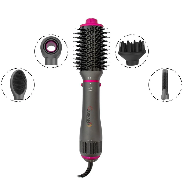 G-Jarrah GJ-3188 5-in-1 Hair Styling Tool Brush Dryer 1200W with Curling and Straightening Attachments