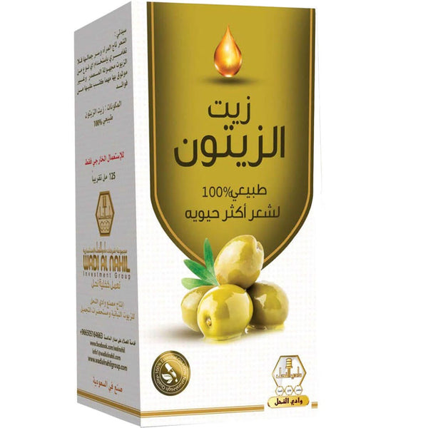 Wadi Alnahl Hair Oil Olive Oil Liquid Scalp Moisturizing Formula 125 ml