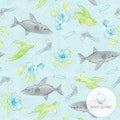 Green Sprouts Reusable Swimsuit Diaper Shark Sealife Polyester