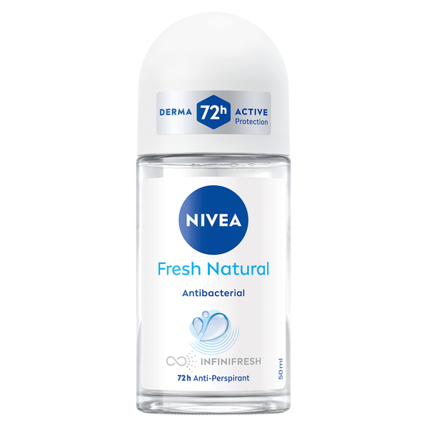 NIVEA Fresh Natural Deodorant Roll-On, Ocean Extract Scent, 72H Protection, 50ml