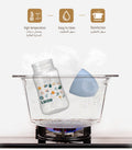 Luqu PP Baby Bottle With Handle Silicone Nipple Blue 180ml