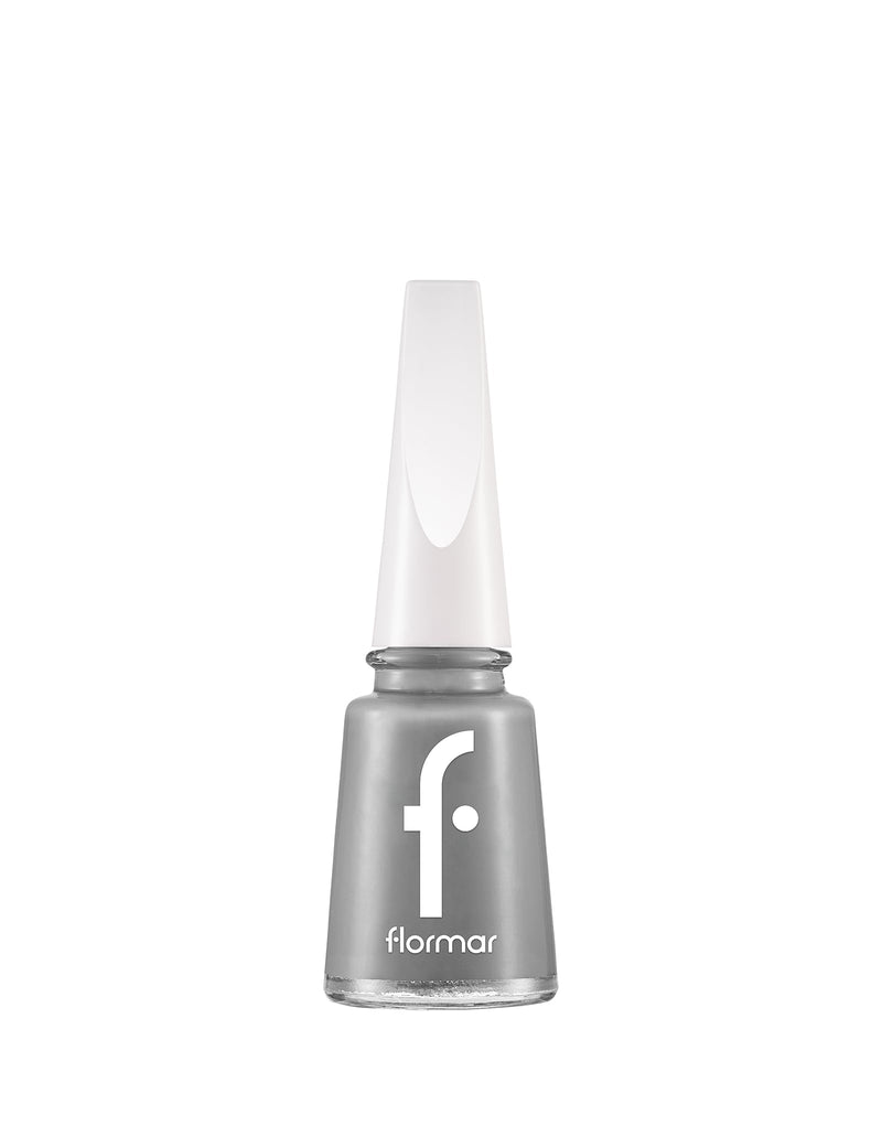 Flormar Nail Polish Steel Gray 417 Glossy Quick-Dry Finish