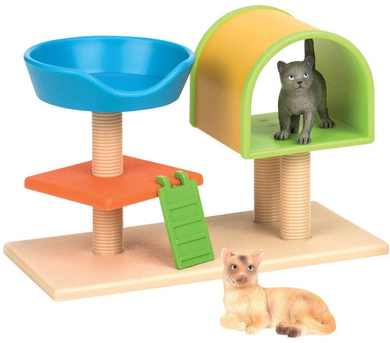 Terra by Battat Cat Tree Playset, Miniature Cat Figurines, 3 Pieces