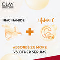 Olay Luminous Niacinamide + Vitamin C Serum, Brightening Radiance Formula, 30 ml