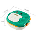 Luqu Dinosaur Lunch Box 3 Compartments Green Stainless Steel Bento Box