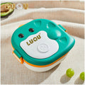 Luqu Dinosaur Lunch Box 3 Compartments Green Stainless Steel Bento Box