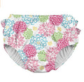 Green Sprouts Reusable Swimsuit Diaper, White Zinnia, UPF 50+